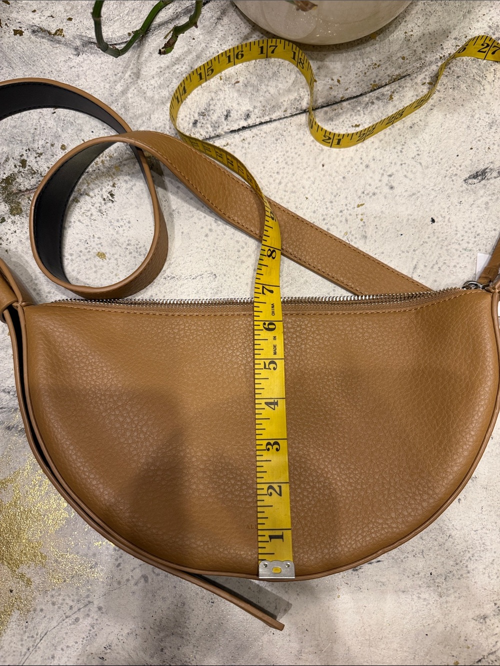 All Saints Tan Crescent Crossbody Bag - Picture 10 of 11